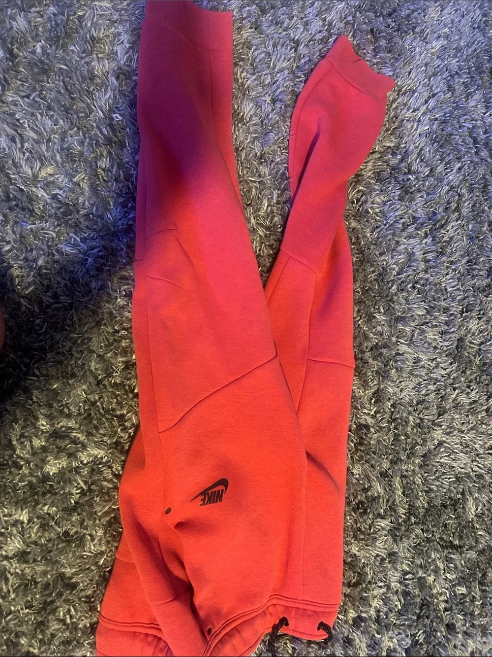 Nike Kids Red Jogger Sweatpants with Black Side Panel